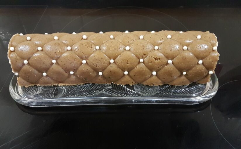 Bûche marrons-oranges